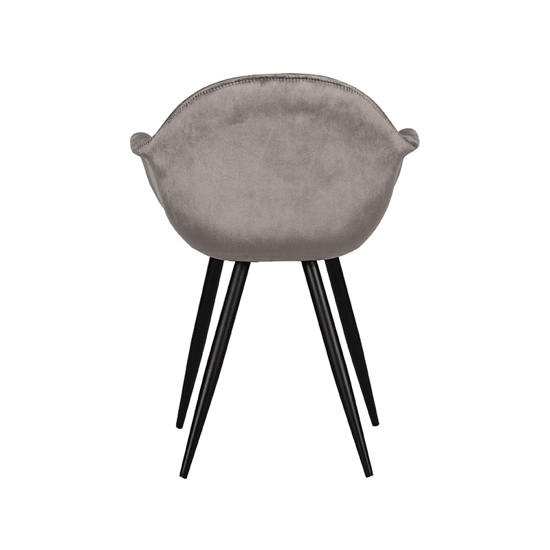 label51 dining chair forli - grey - velvet