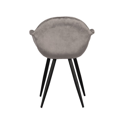 LABEL51 Dining chair Forli - Grey - Velvet