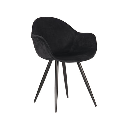 LABEL51 Dining chair Forli - Black - Velvet