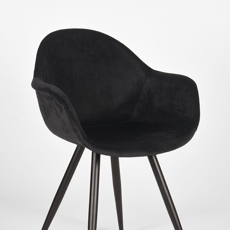 label51 dining chair forli - black - velvet