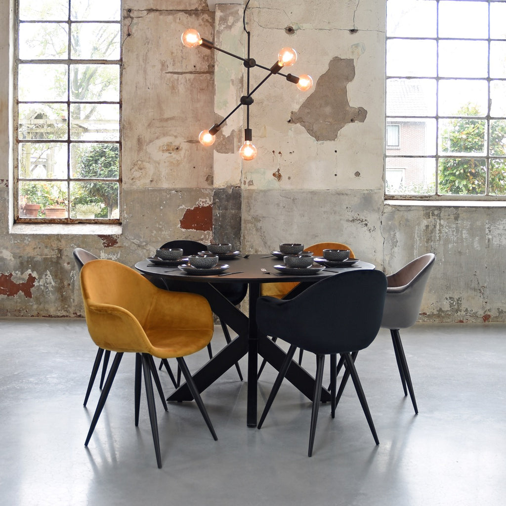 label51 dining chair forli - black - velvet