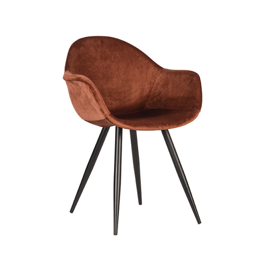 LABEL51 Dining chair Forli - Rust - Velvet