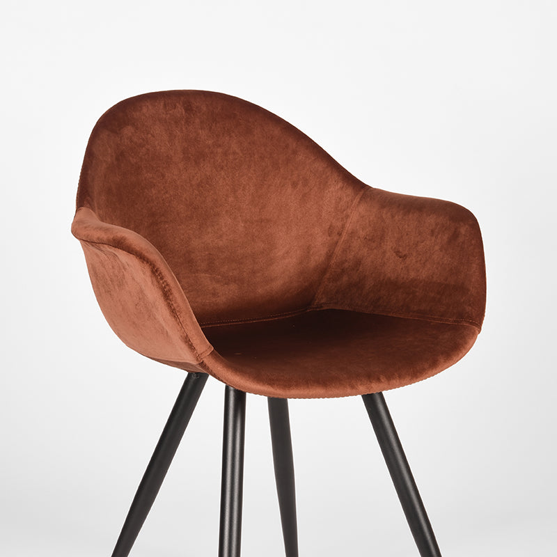 label51 dining chair forli - rust - velvet