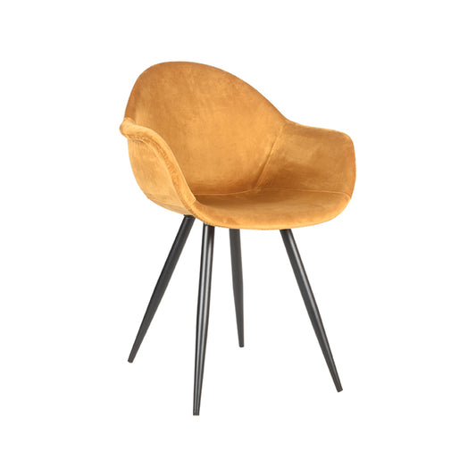 LABEL51 Dining chair Forli - Ochre - Velvet