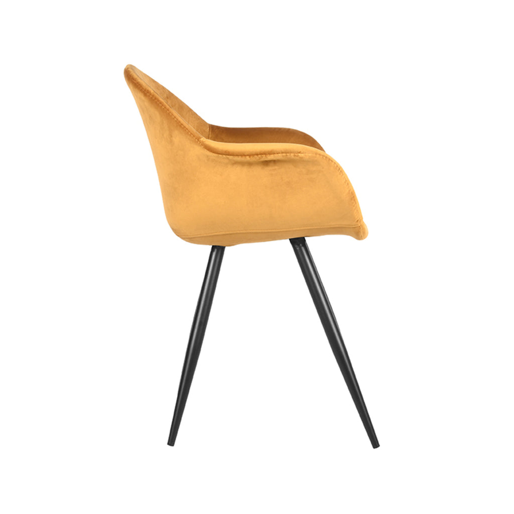 label51 dining chair forli - ochre - velvet