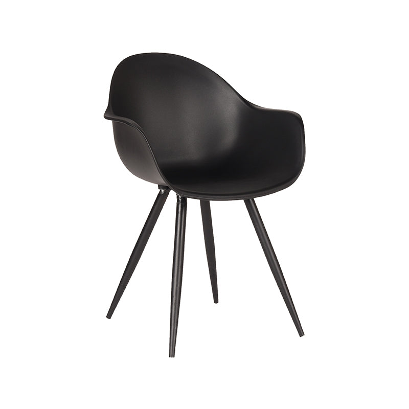 label51 dining chair luca - black - plastic