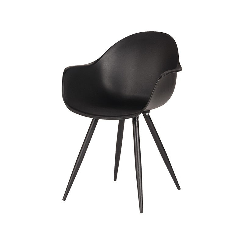 label51 dining chair luca - black - plastic