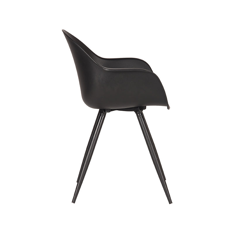 label51 dining chair luca - black - plastic