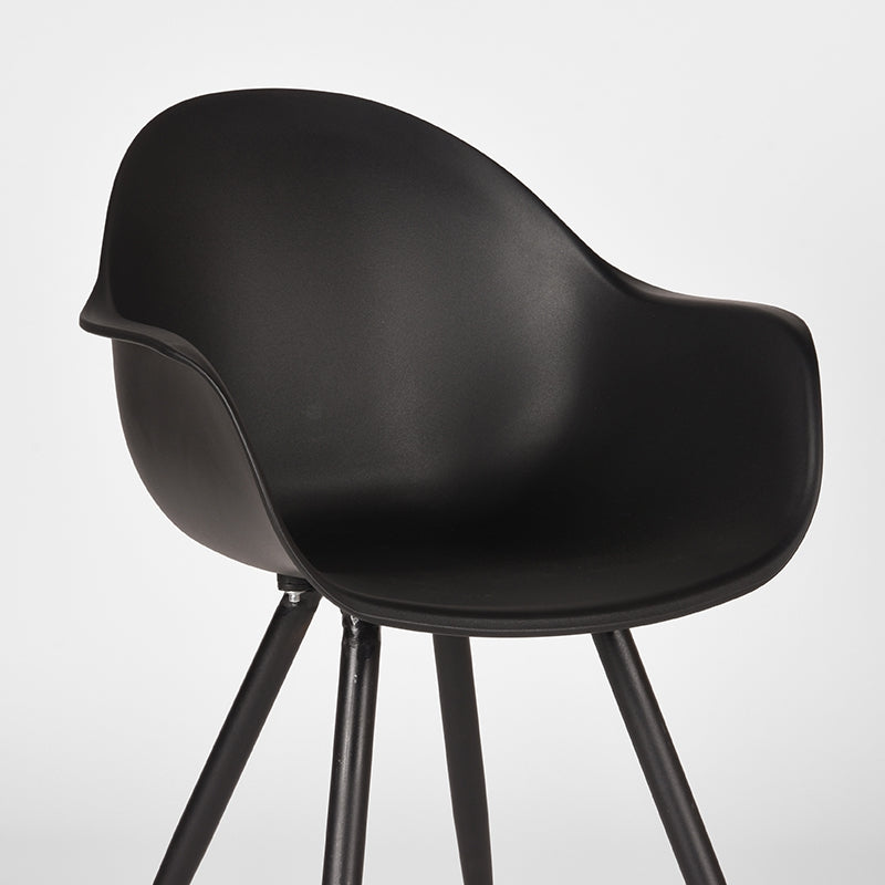 label51 dining chair luca - black - plastic