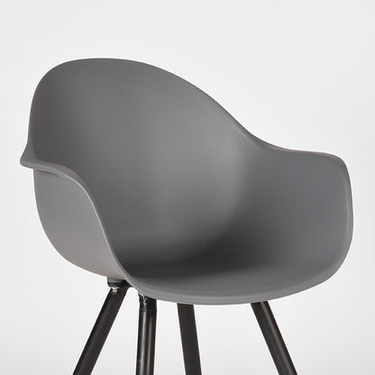 LABEL51 Dining chair Luca - Anthracite - Plastic