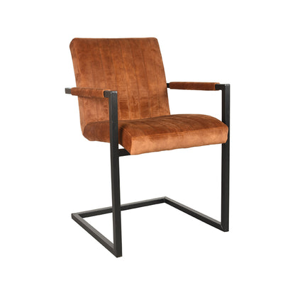 LABEL51 Dining chair Milo - Ochre - Velvet