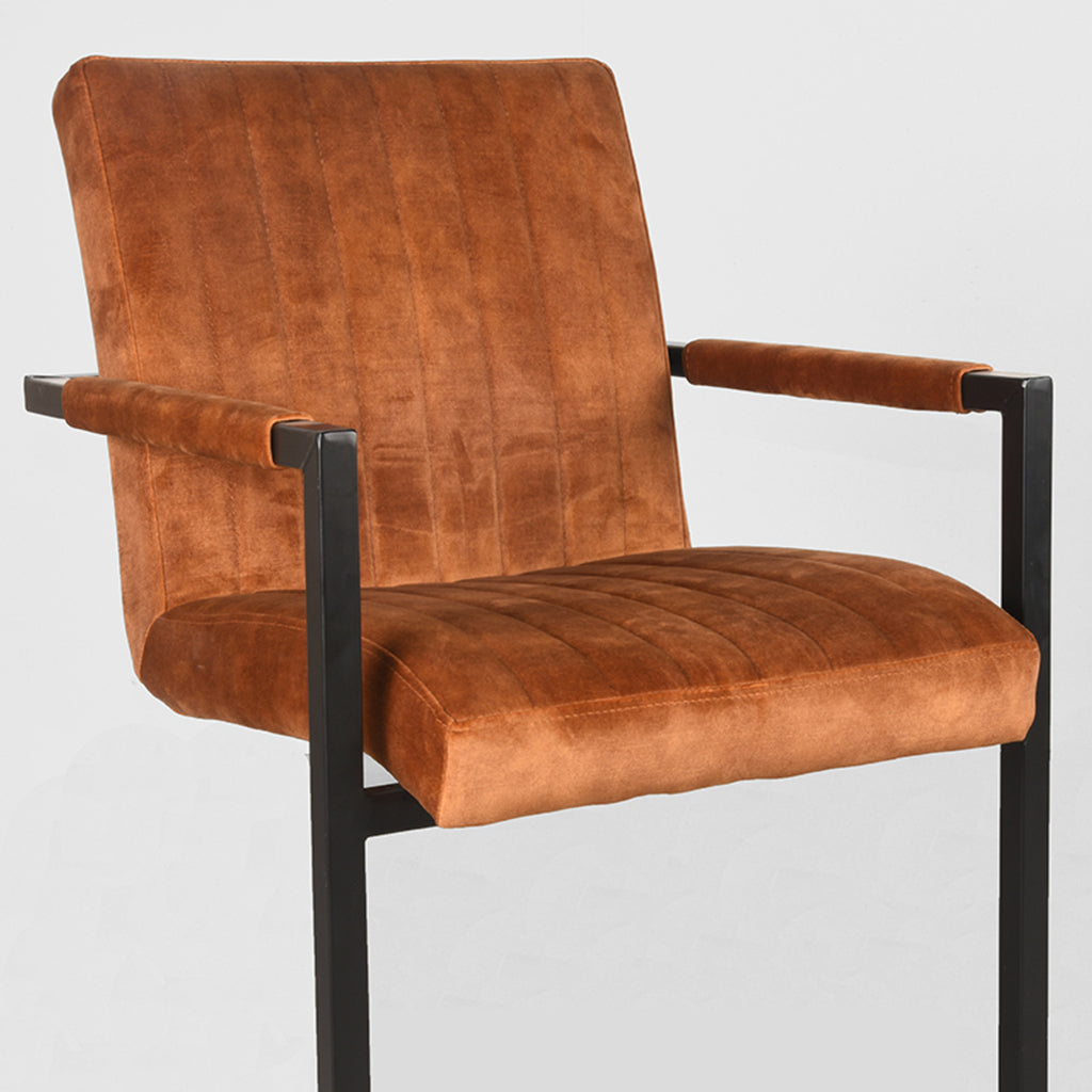 label51 dining chair milo - ochre - velvet