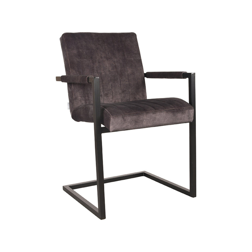 label51 dining chair milo - anthracite - velvet