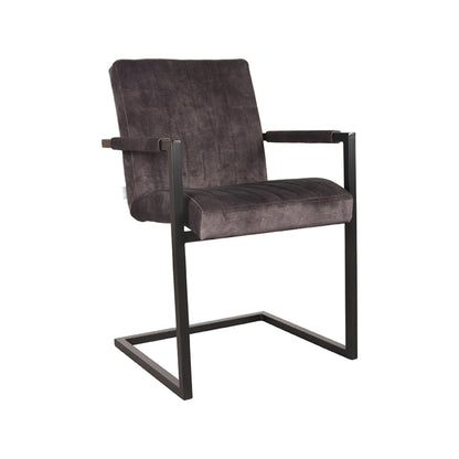 LABEL51 Dining chair Milo - Anthracite - Velvet