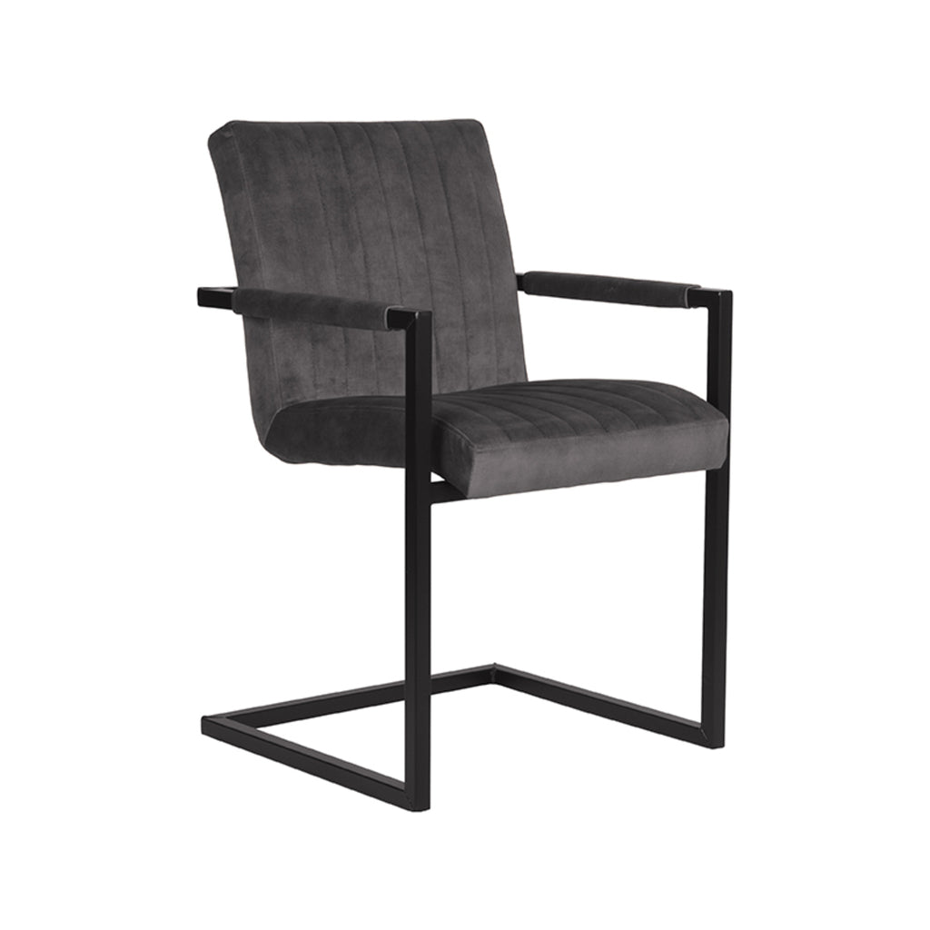 label51 dining chair milo - anthracite - velvet