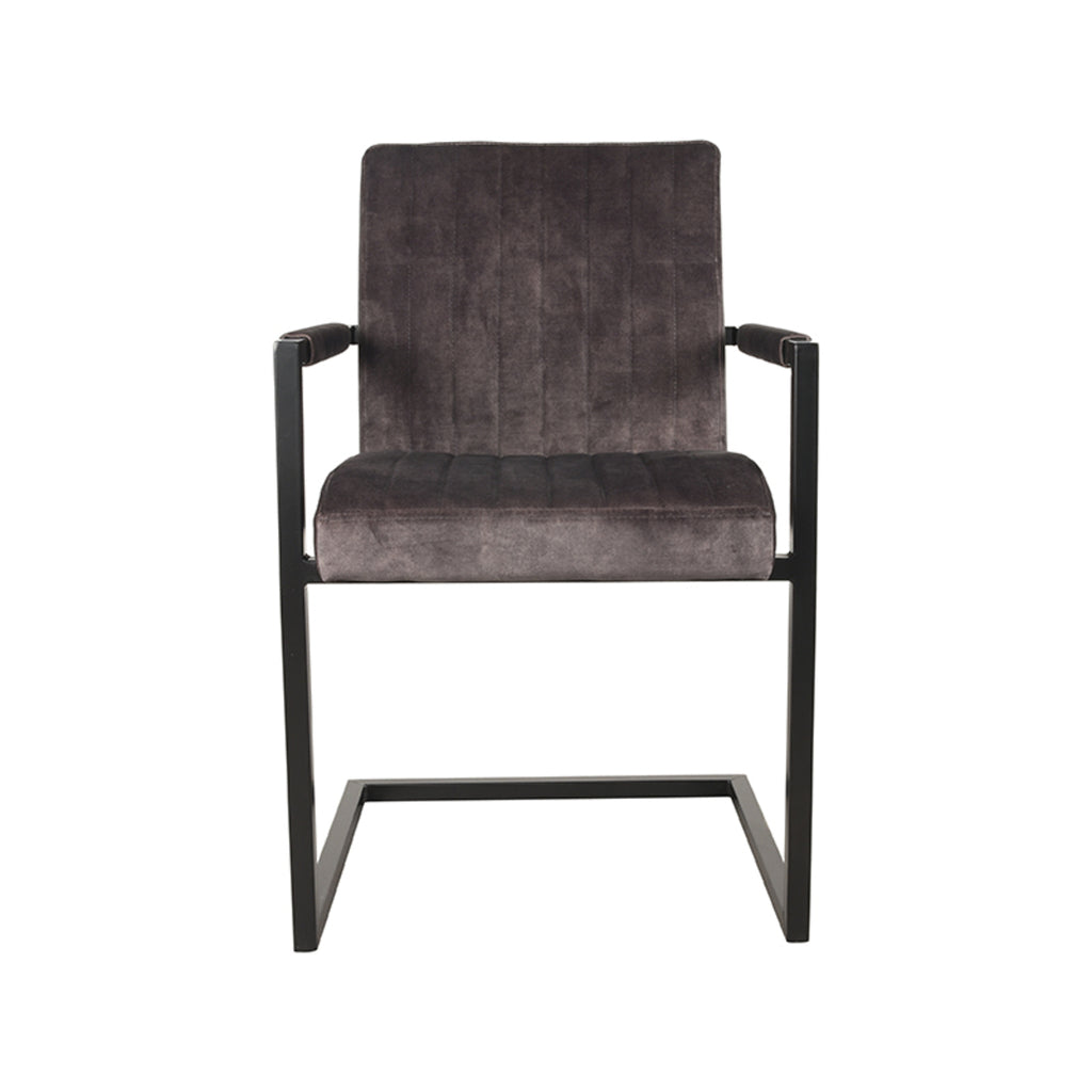 label51 dining chair milo - anthracite - velvet