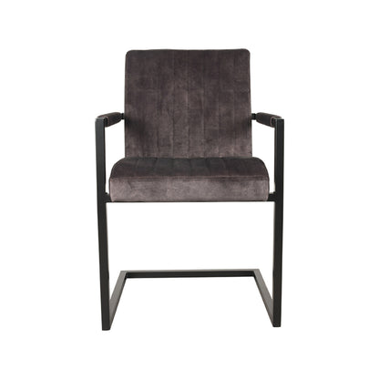 LABEL51 Dining chair Milo - Anthracite - Velvet