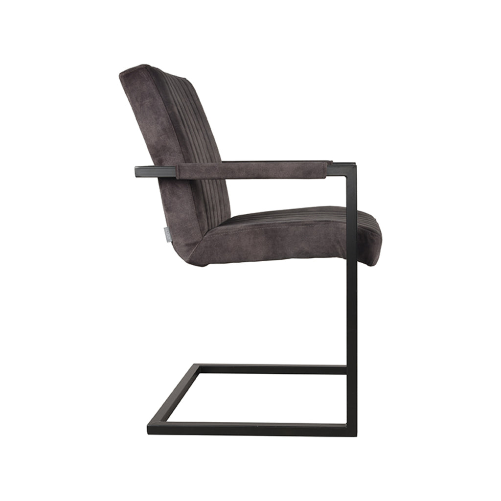 label51 dining chair milo - anthracite - velvet