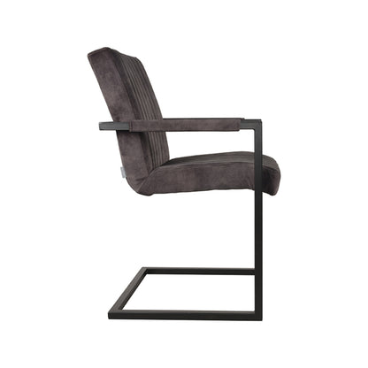 LABEL51 Dining chair Milo - Anthracite - Velvet