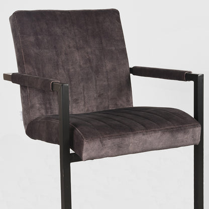 LABEL51 Dining chair Milo - Anthracite - Velvet