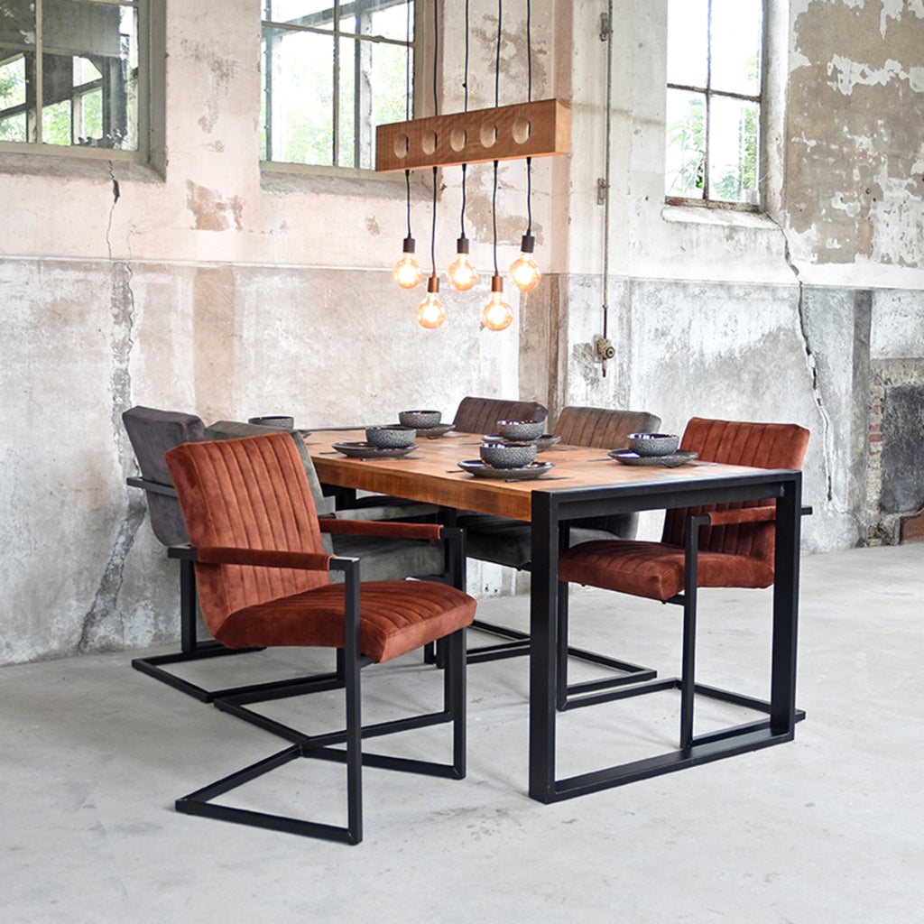 label51 dining chair milo - anthracite - velvet