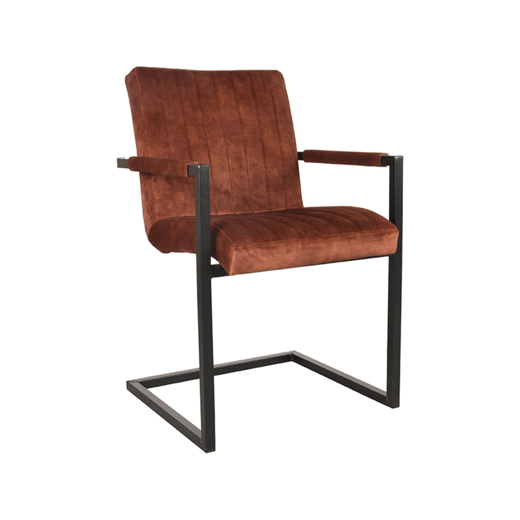 label51 dining chair milo - rust - velvet