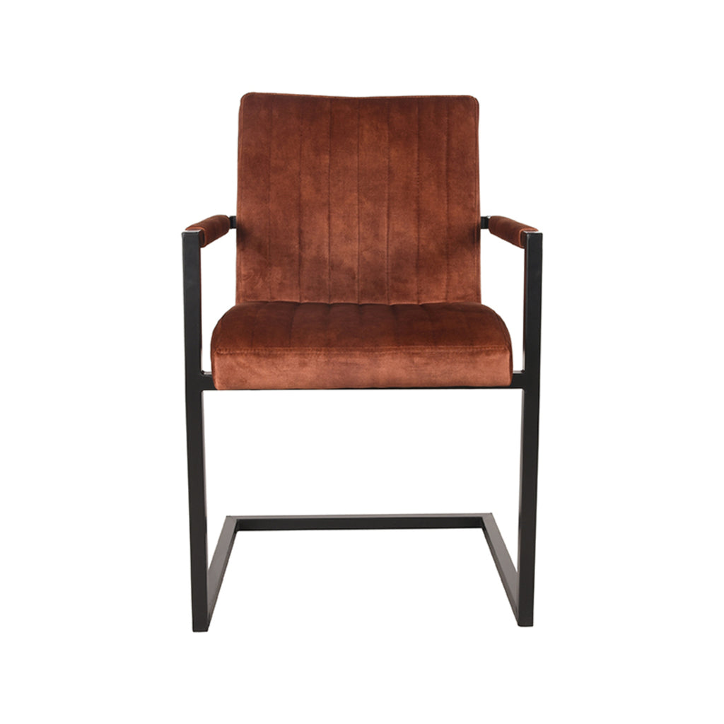 label51 dining chair milo - rust - velvet