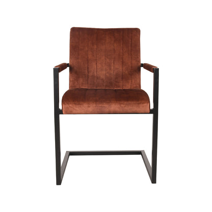 LABEL51 Dining chair Milo - Rust - Velvet