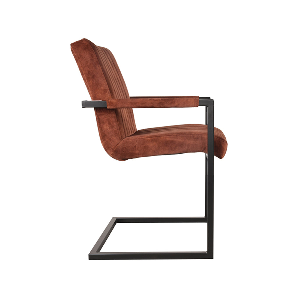 label51 dining chair milo - rust - velvet