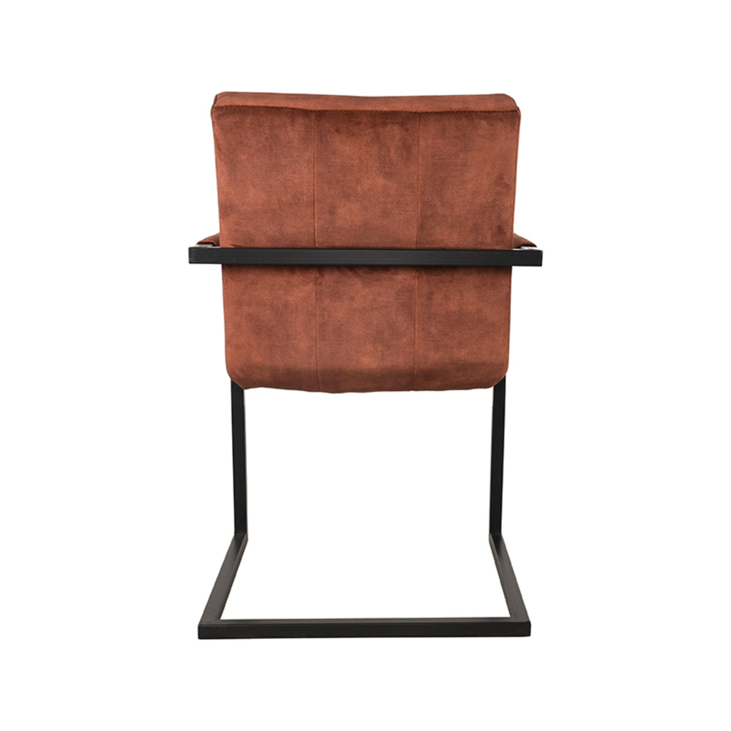 label51 dining chair milo - rust - velvet