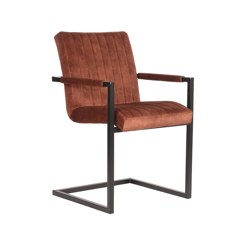 label51 dining chair milo - rust - velvet