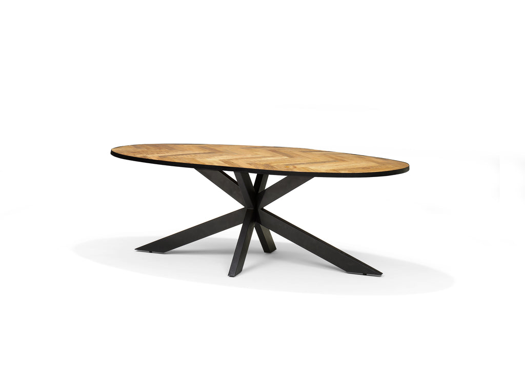 dining table agra mango herringbone - 240x100 oval