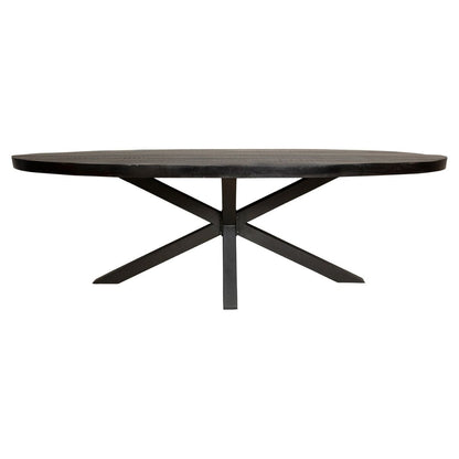 Eettafel Denver Zwart | Ovaal | 210 cm