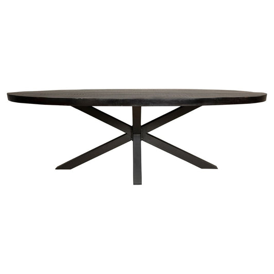 Denver Dining Table Black | Oval | 210 cm