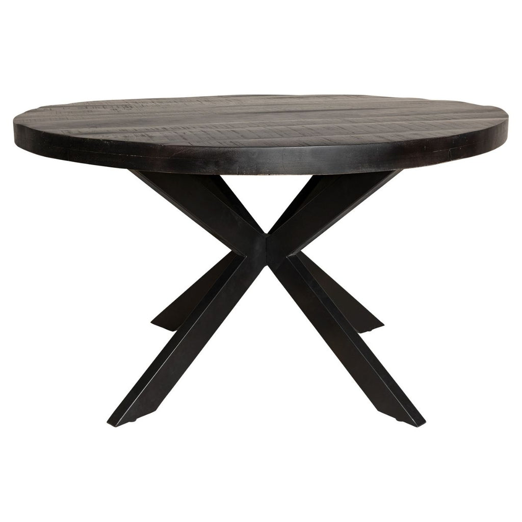 eettafel denver zwart | rond | 140 cm