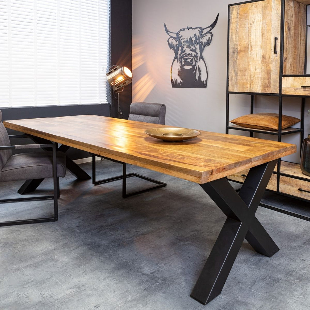 denver dining table | rectangular x-leg | 200 cm