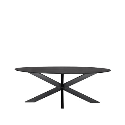 LABEL51 Dining table Zion - Black - Mango wood - Oval - 210x100 cm