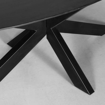 LABEL51 Dining table Zion - Black - Mango wood - Oval - 210x100 cm