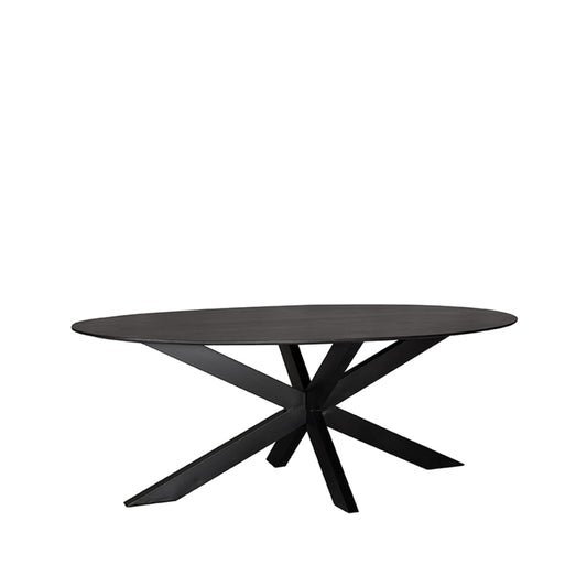 LABEL51 Dining table Zion - Black - Mango wood - Oval - 240x110 cm