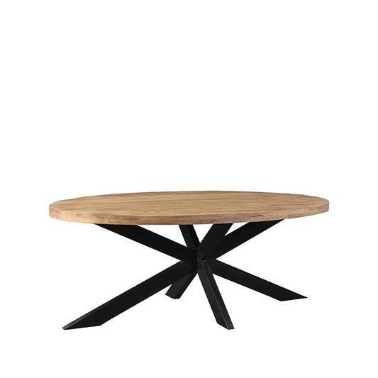 LABEL51 Dining table Zip - Rough - Mango wood - Oval - 210x100 cm