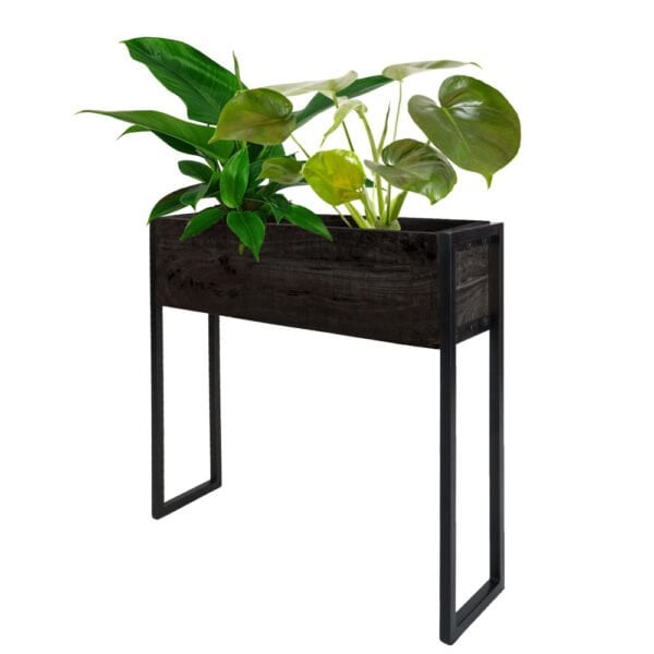 planter faab black mango wood 72 cm