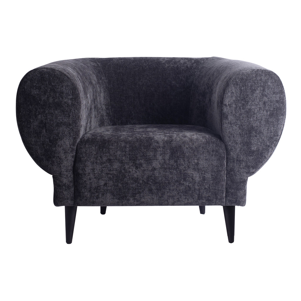 elefan anthracite armchair with round armrest