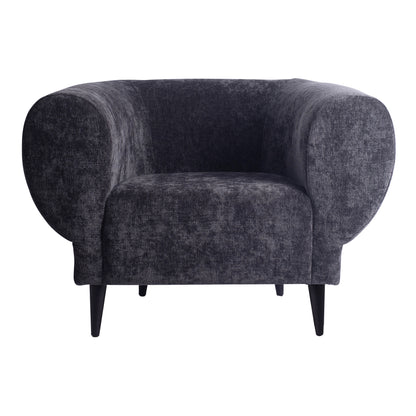 Elefan Anthracite armchair with round armrest