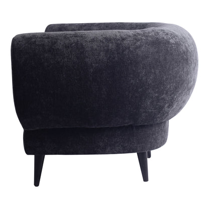 Elefan Anthracite armchair with round armrest