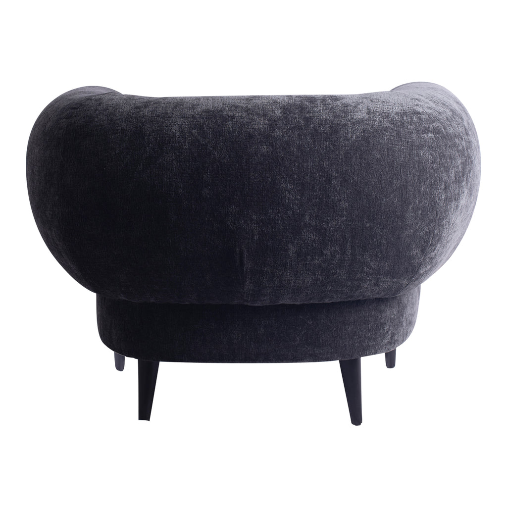 elefan anthracite armchair with round armrest