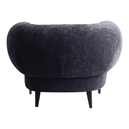 Elefan Anthracite armchair with round armrest