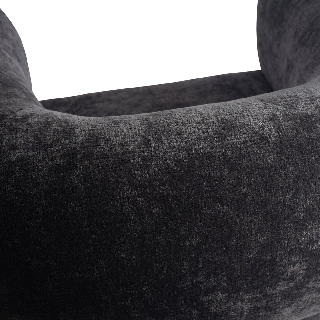 elefan anthracite armchair with round armrest