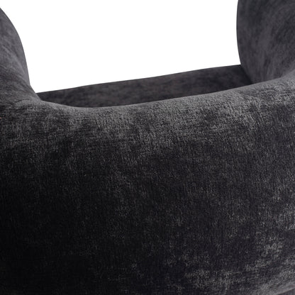 Elefan Anthracite armchair with round armrest