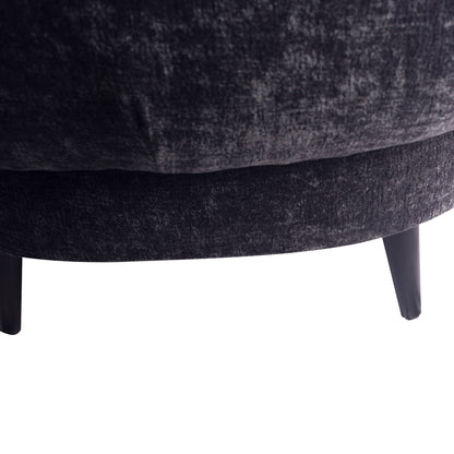 Elefan Anthracite armchair with round armrest