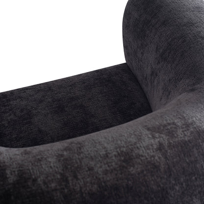 Elefan Anthracite armchair with round armrest